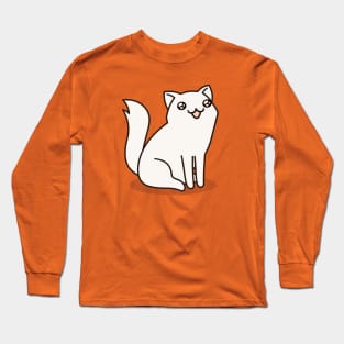 Happy sitting kitty - Kakun the Cat Long Sleeve T-Shirt